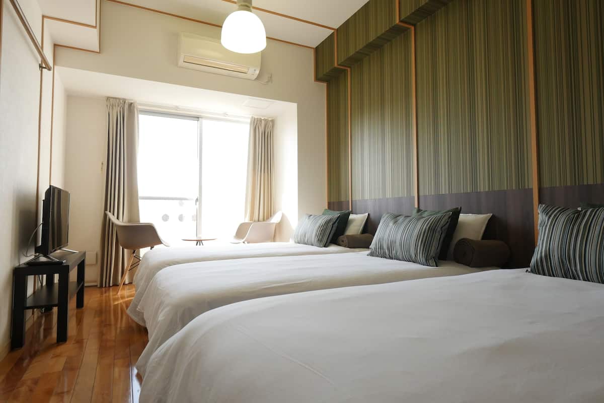 Apartment, 3 Twin Beds, Non Smoking, City View | 1 bedroom, blackout drapes, WiFi (free), individually decorated