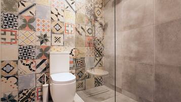 Deluxe Apartment, Multiple Beds, Accessible, City View | Bathroom | Free toiletries, hair dryer, towels, soap