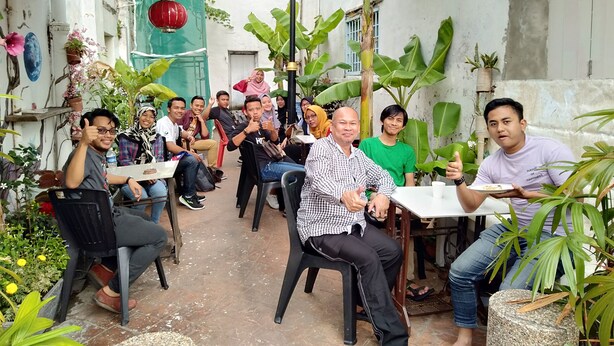 Terrace/patio - La Vie En Rose Melaka - Hostel (Malacca City)