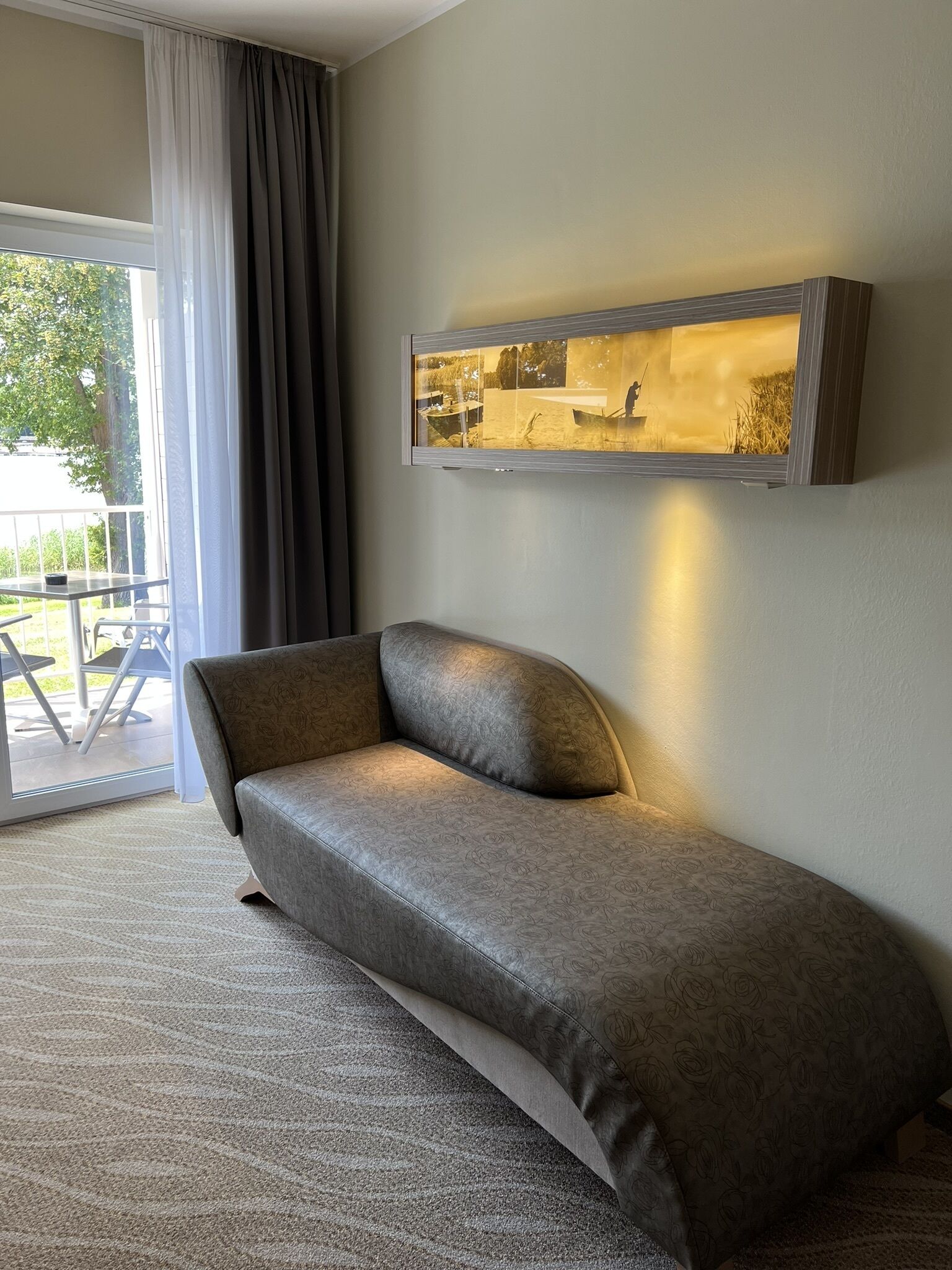 double room, balcony, lake view | minibar, in-room safe, desk, blackout curtains