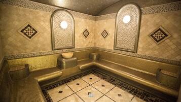 Hot tub, steam room, massages