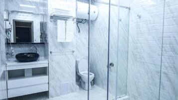 Business Suite, 1 Bedroom | Bathroom | Shower, bathrobes, slippers, towels