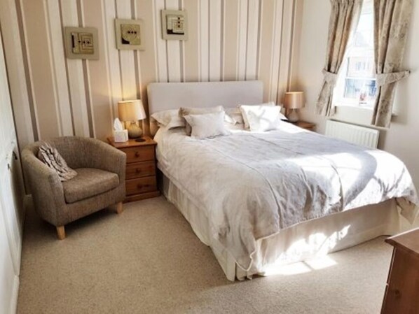 Blackout curtains, iron/ironing board, free WiFi, bed sheets