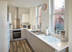 Luxury Apartment, Multiple Beds, Non Smoking | Private kitchen | Fridge, microwave, oven, dishwasher