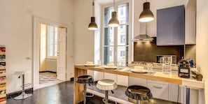 Apartment, 1 Bedroom | Private kitchenette | Fridge, microwave, stovetop, cookware/dishes/utensils - Cavour Colosseum with Balcony (Rome)