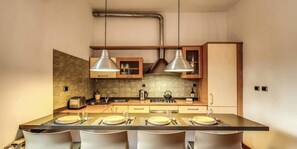 Apartment, 2 Bedrooms | Private kitchen | Fridge, stovetop, cookware/dishes/utensils - Attic terrace with St Peter's Dome View (Rome)