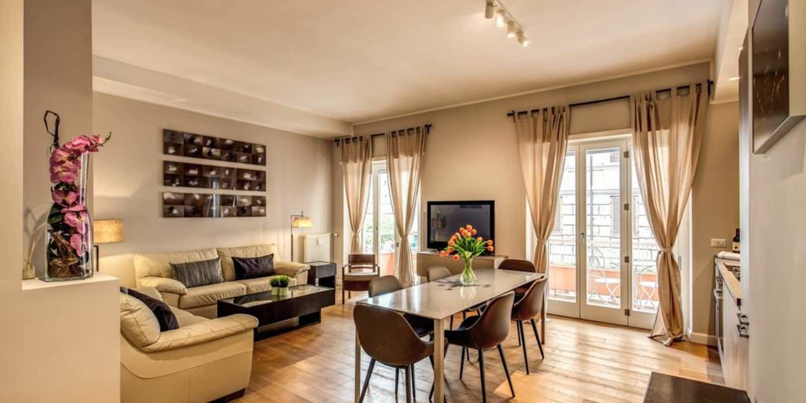 Apartment, 3 Bedrooms | Living area | Flat-screen TV