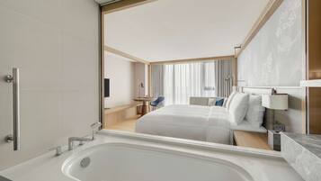 Down duvets, minibar, in-room safe, desk