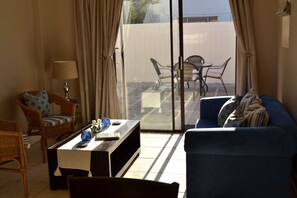 Perhehuoneisto, 2 makuuhuonetta | Oleskelualue | 32–tuumainen taulutelevisio, jossa digitaalikanavat