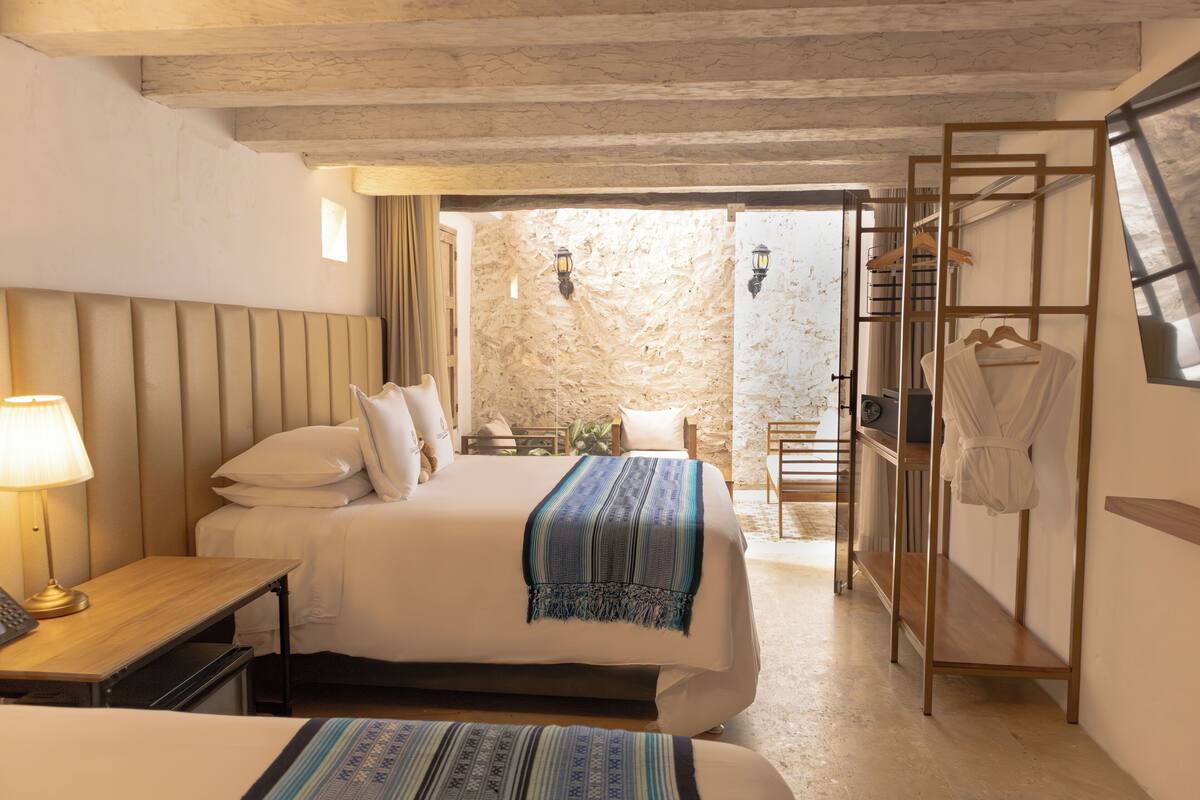 2 Queen Bed, Junior Suite, Terrace | Premium bedding, minibar, in-room safe, blackout curtains