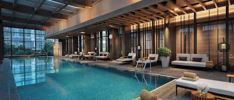 Indoor pool, seasonal outdoor pool