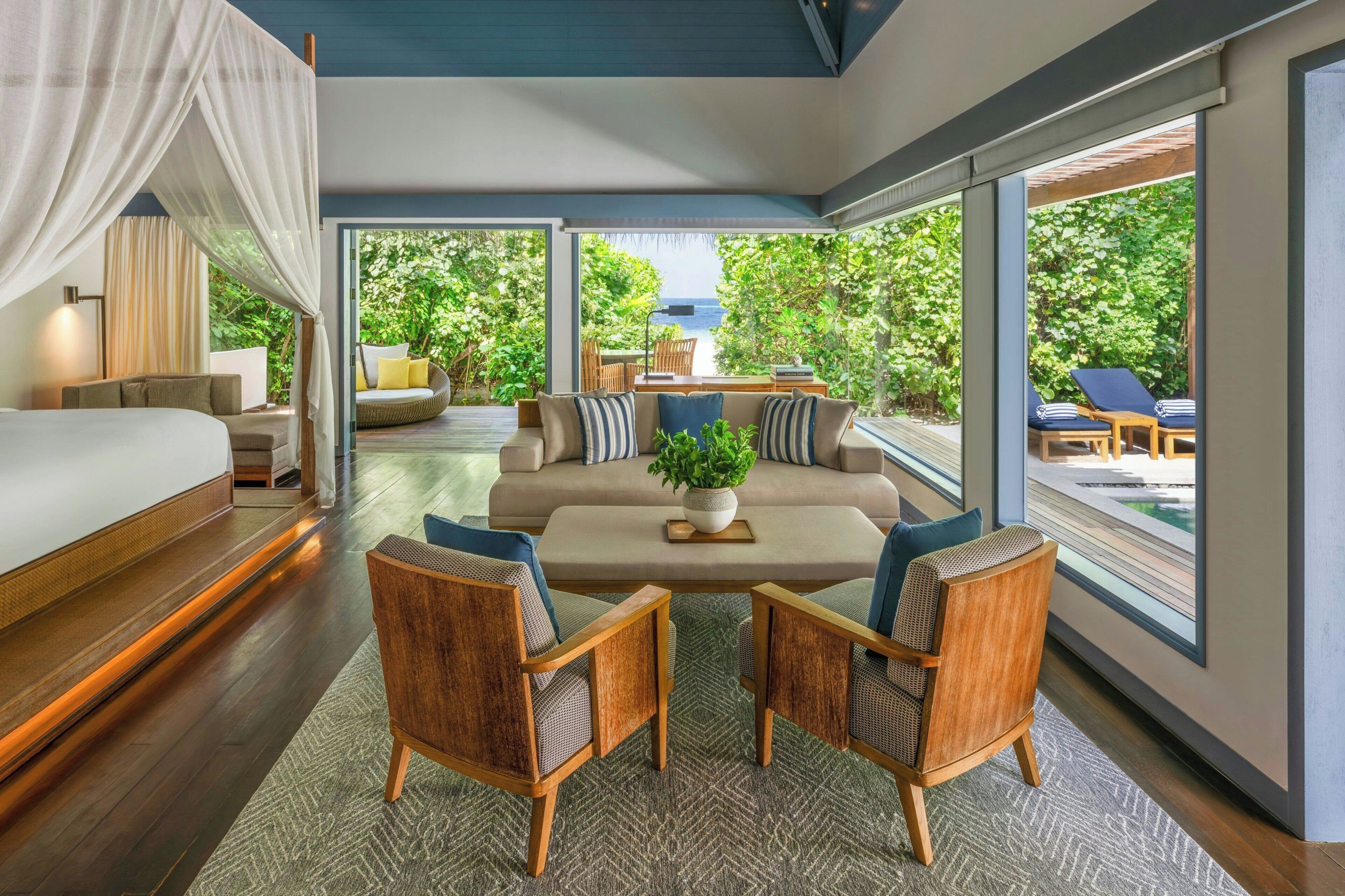 55-inch LED TV with satellite channels, TV, iPad