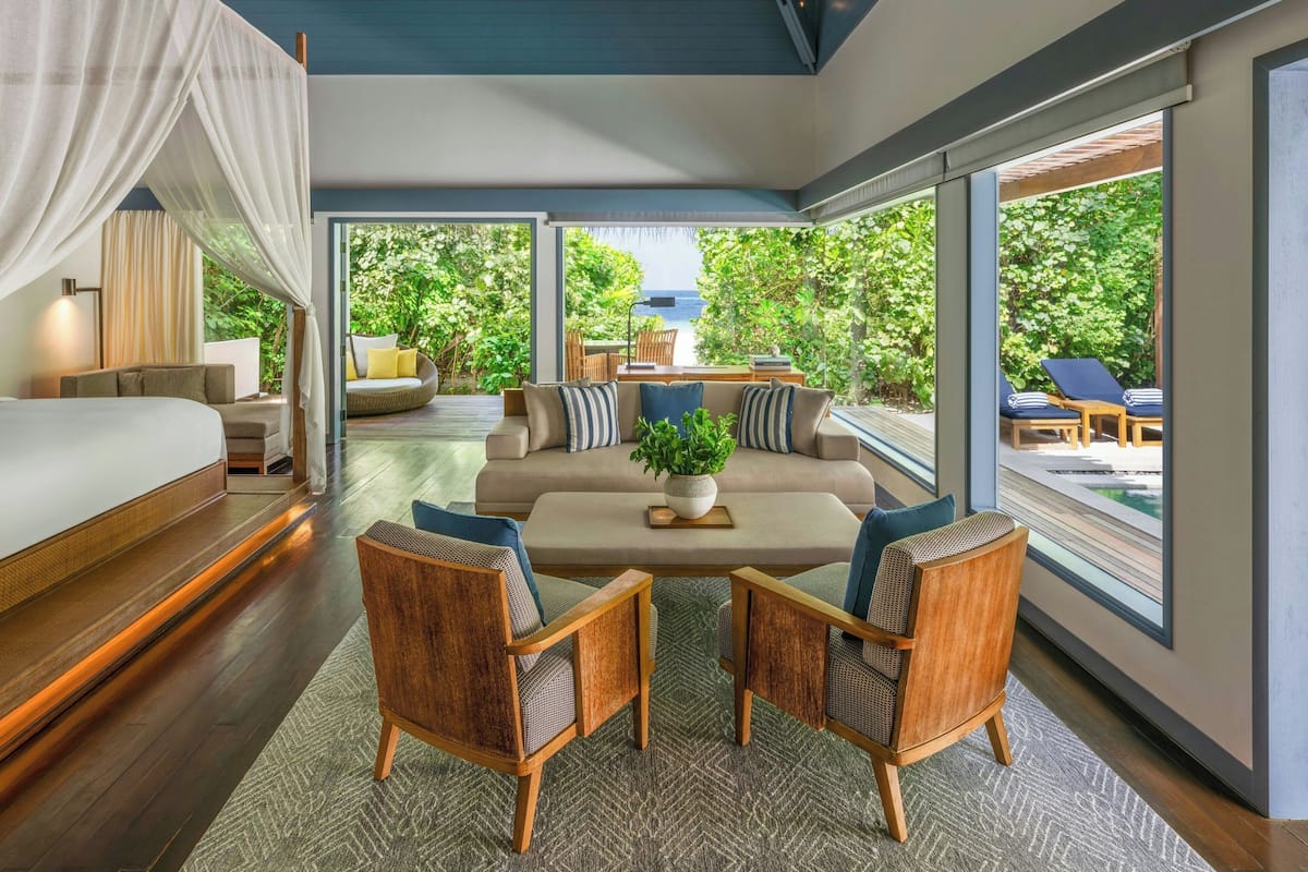 55-inch LED TV with satellite channels, TV, iPad