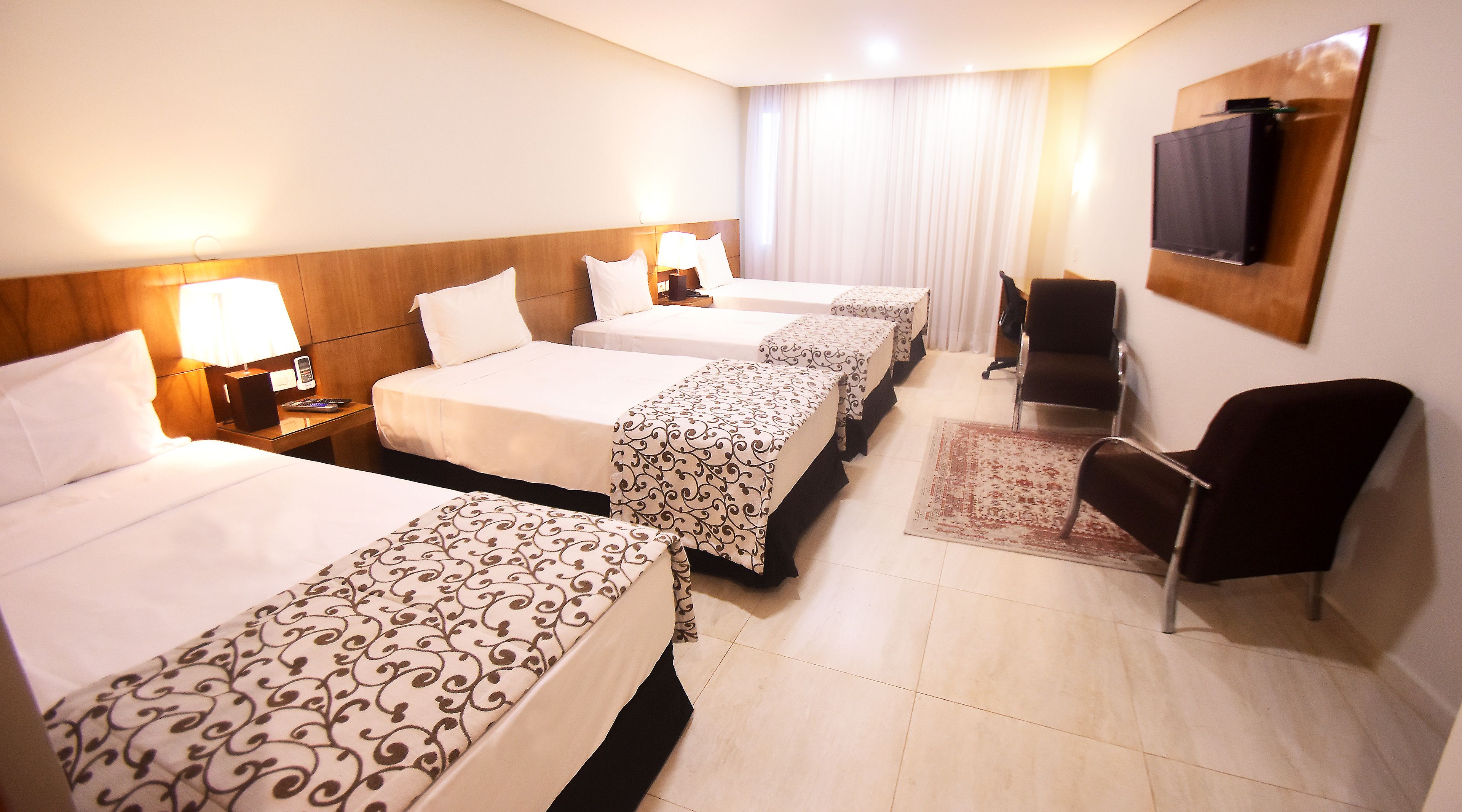 superior quadruple room, non smoking (twin beds) | minibar, in-room safe, desk, blackout curtains