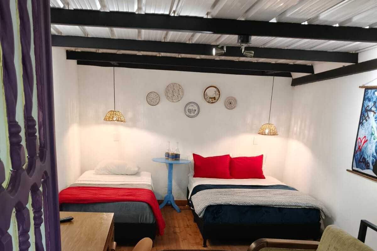 Familien-Vierbettzimmer, Mehrere Betten, Gartenblick