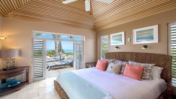 Panoramic Villa, Ensuite, Ocean View | 3 bedrooms, bed sheets