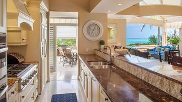 Panoramic Villa, Ensuite, Ocean View | Private kitchen | Full-size fridge, microwave, oven, stovetop