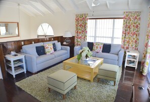 Villa Tradizionale, bagno in camera, vista giardino | Soggiorno | TV a schermo piatto, lettore DVD