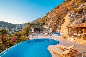 Outdoor pool, a heated pool - Secluded & Luxurious Mediterranean Villa w/ Heated Infinity Pool & Kids' Pool (Kalkan)