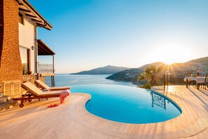 Outdoor pool, a heated pool - Secluded & Luxurious Mediterranean Villa w/ Heated Infinity Pool & Kids' Pool (Kalkan)
