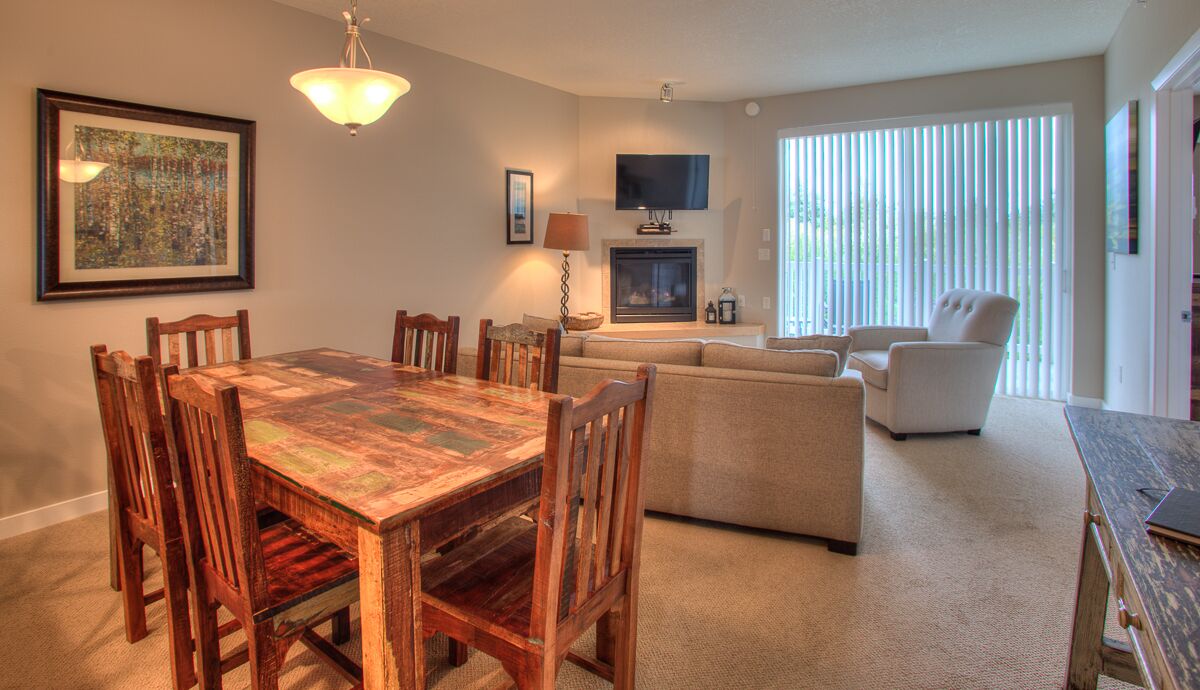 TV, fireplace, DVD player