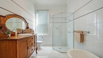 Hair dryer, towels