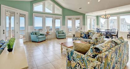 Very Large Oceanfront/Pool/Elevator/Tiki Bar/-Southern Grace on Topsail Island