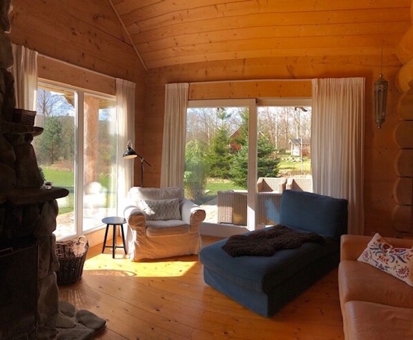 Smart-TV, Kamin, Musikbibliothek