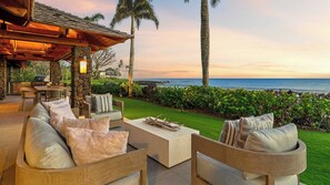 Outdoor dining - Hale Luana By Parrish Kauai-beachfront estate with pool (Koloa)