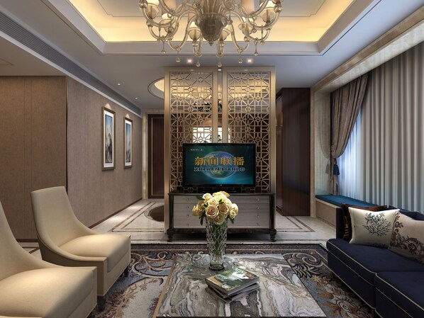 Presidential Suite | Living area | LED TV - Yun Song Hotel (Xinxiang)