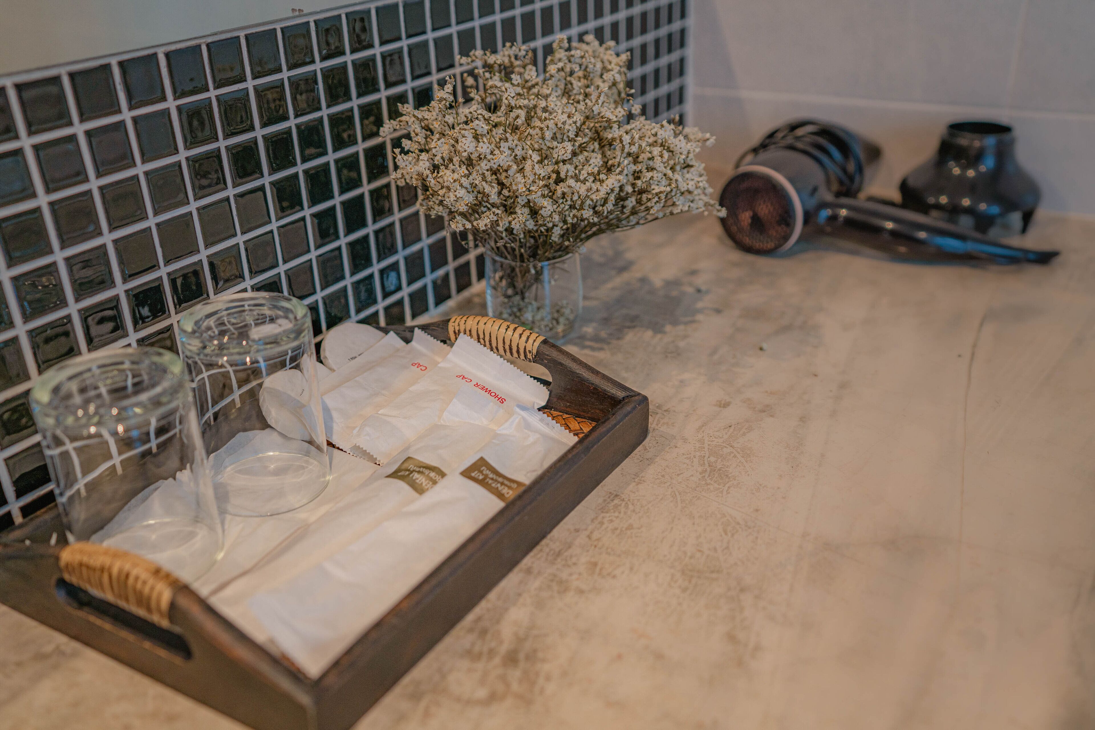 deluxe double room | bathroom amenities | free toiletries, hair dryer, bathrobes, slippers