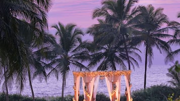 Outdoor wedding area