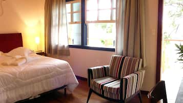 Luxury Double Room Single Use, 1 Queen Bed | Minibar, individually decorated, blackout drapes, iron/ironing board