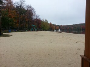 Beach nearby, sun-loungers