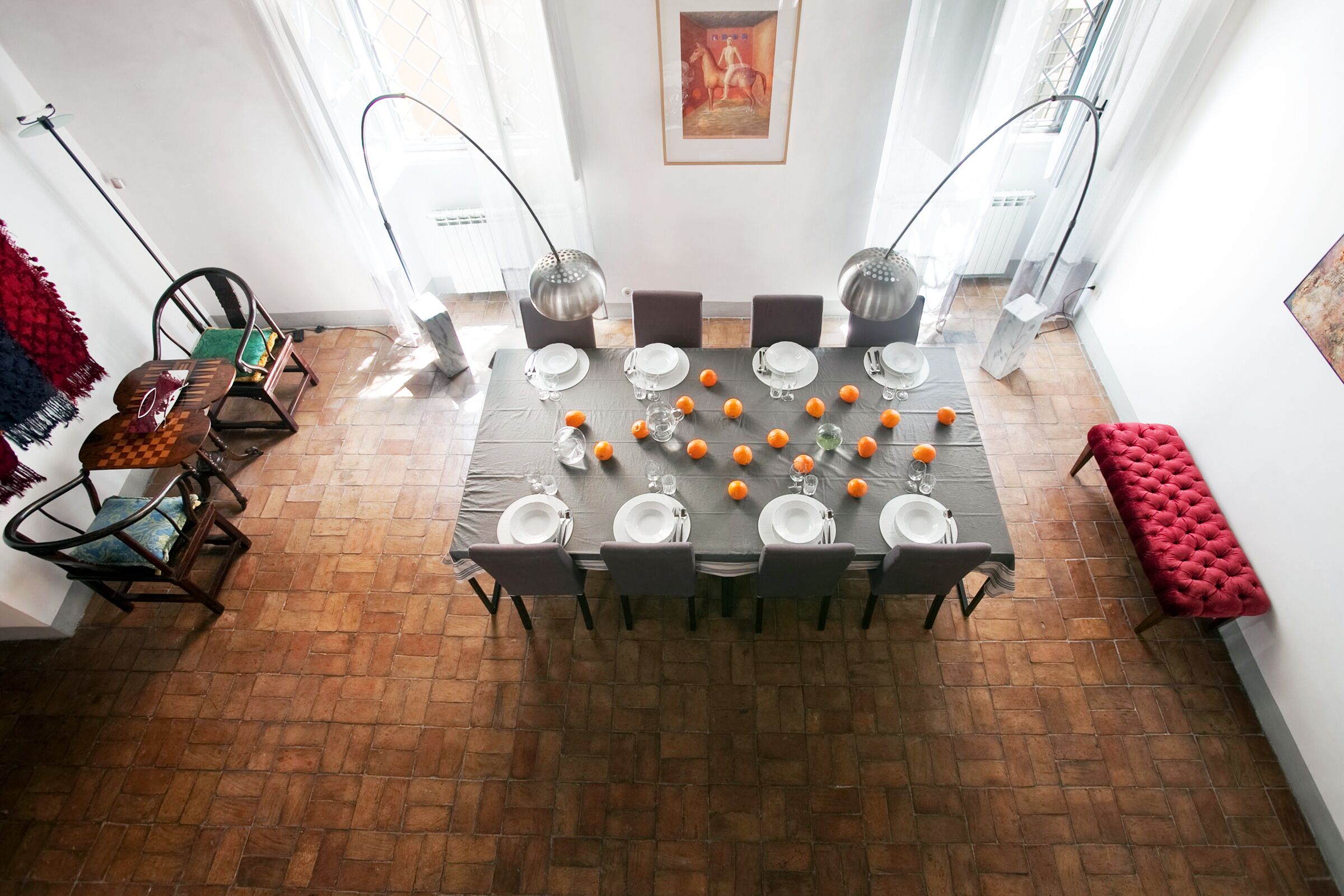 th large dining room, view from upstairs