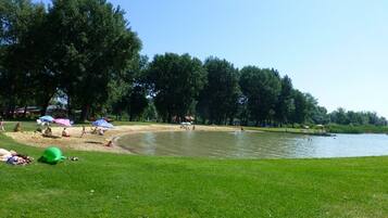 Beach nearby, sun-loungers