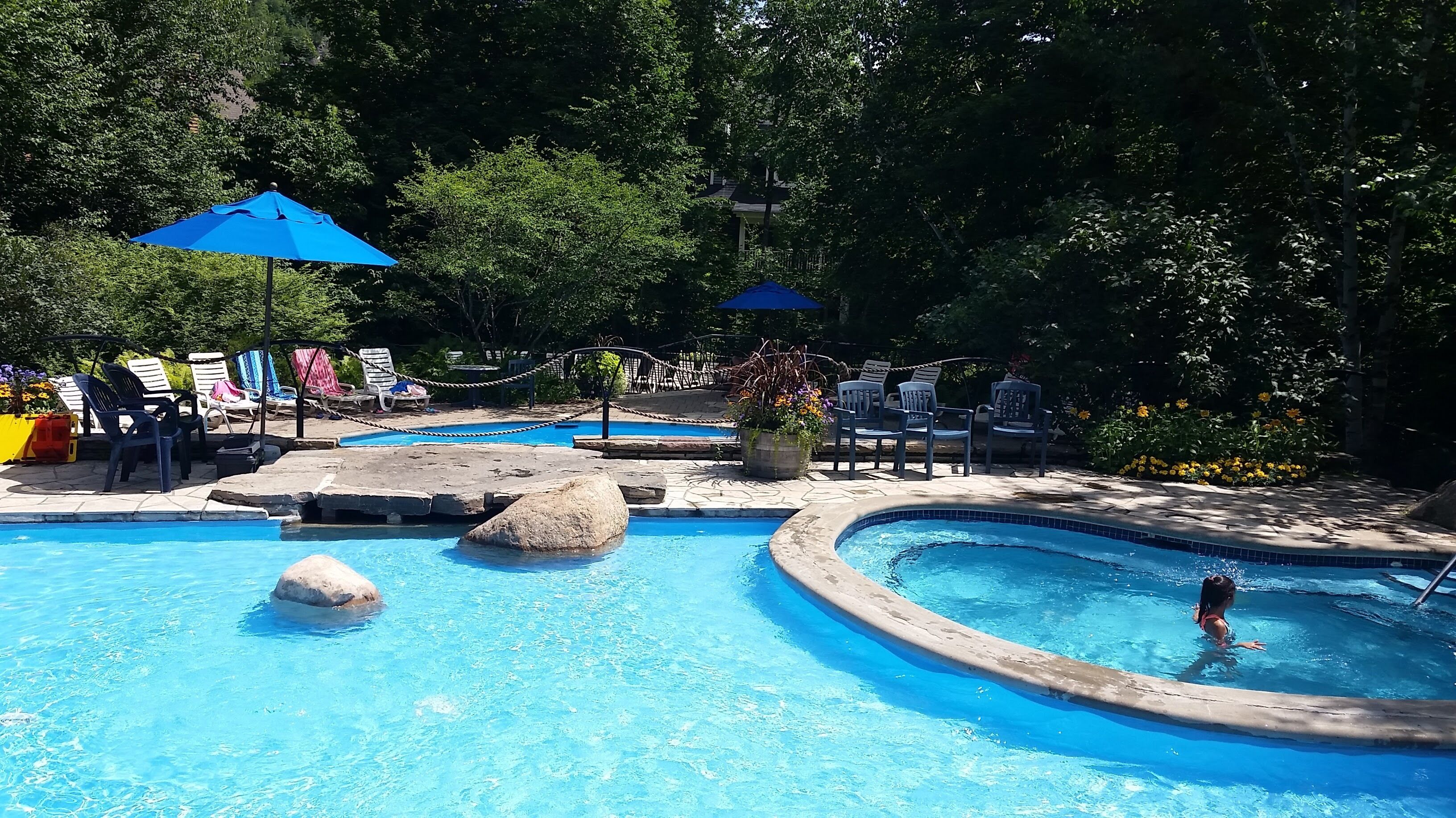 Piscine extérieure, piscine chauffée