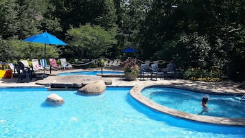 Piscine extérieure, piscine chauffée