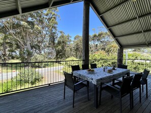 Front veranda with view through coastal karri trees to Princess Royal Harbour