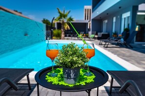 Una piscina riscaldata