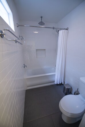 Combined shower/bathtub, rainfall showerhead, hair dryer, towels - Shoal Creek Greenbelt (Austin)