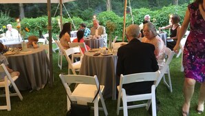 Outdoor dining - Newly renovated historic farmhouse with all modern amenities, meals available. (Middletown)