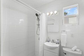 Hair dryer, towels