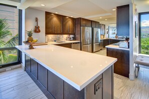 Fridge, microwave, oven, stovetop - Best Ocean Front Views on Maui! Whale Watch From the Lanai or Living Room! (Lahaina)