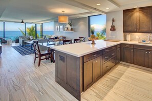 Fridge, microwave, oven, stovetop - Best Ocean Front Views on Maui! Whale Watch From the Lanai or Living Room! (Lahaina)