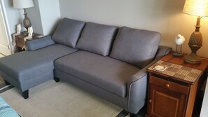 TV, DVD player, video library