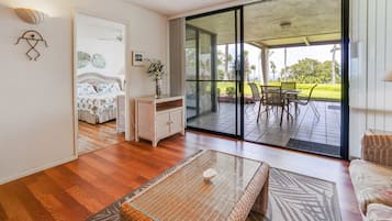 Smart TV, DVD player, books, stereo