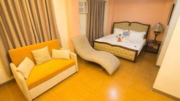 Blackout drapes, iron/ironing board, bed sheets