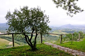 Utsikt mot landet från boendet