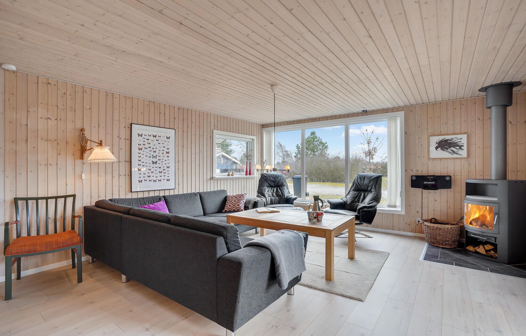 Fernseher, Kamin, DVD-Player